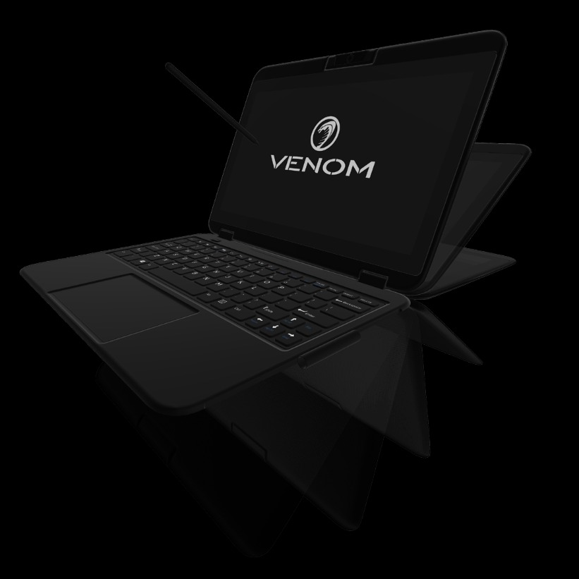 Venom BlackBook Flip Mini 11 - the semi-rugged 2-in-1 chosen by ProMax for staff and contractors on site